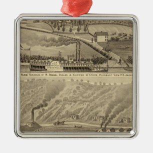 Adorno Metálico Granja con vista agradable