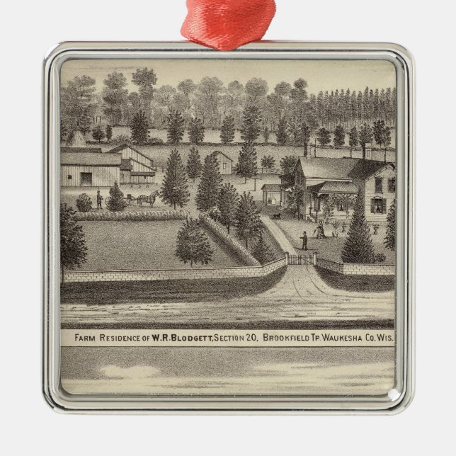 Adorno Metálico Granjas y residencias de WR Blodgett y (Frente)