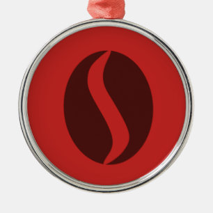 Adorno Metálico Grano de Café Divertido