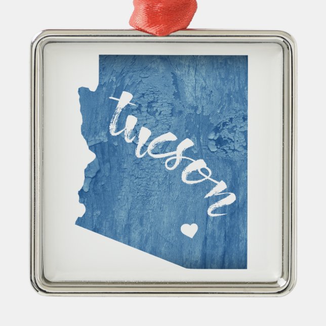 Adorno Metálico Grano de madera de Tucson Arizona (Frente)