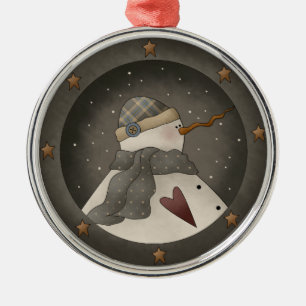 Adorno Metálico Gray Skies Snowman Keepsake Ornament