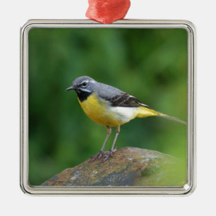 Adorno Metálico Gray Wagtail - pájaro