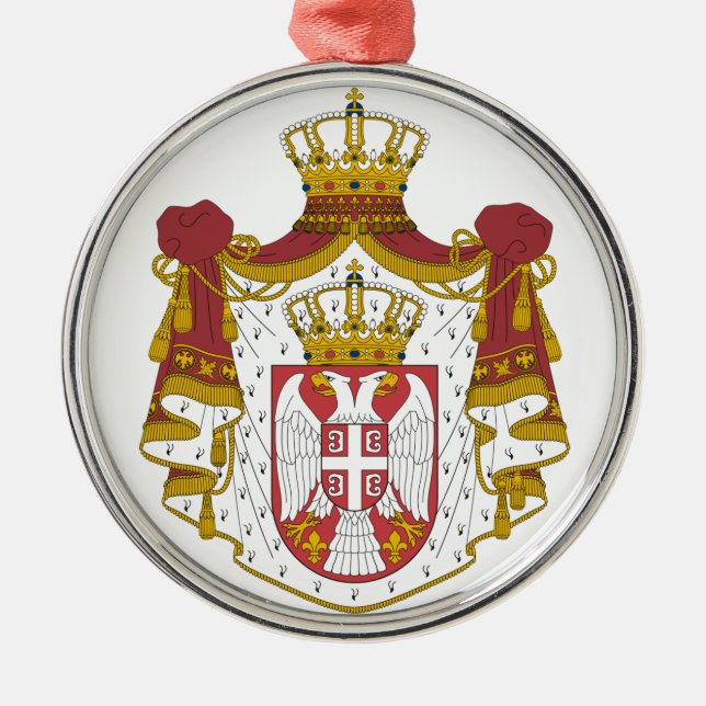 Adorno Metálico Grb Srbije, escudo de armas servio (Frente)