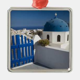 Adorno Metálico Grecia e isla griega de Santorini desde la