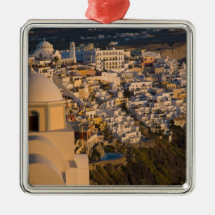 Adorno Metálico Grecia e isla griega de Santorini pueblo de