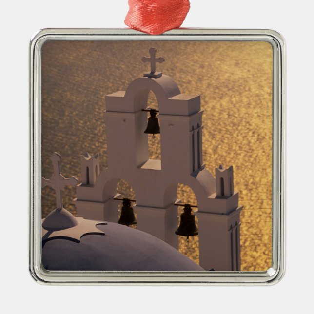 Adorno Metálico Grecia, Islas Cícladas, Santorini, Thira, (Frente)