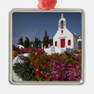 Adorno Metálico Grecia, Mykonos, pequeña capilla pequeña en