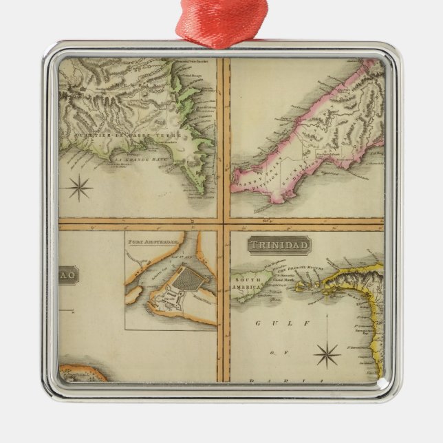 Adorno Metálico Grenada, Trinidad y Tobago, Trinidad, Curaçao (Frente)