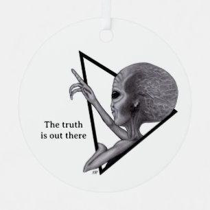Adorno Metálico Grey Alien, la verdad está ahí fuera