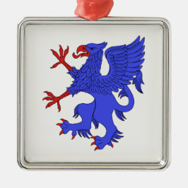 Adorno Metálico Griffin Rampant Azure