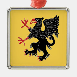 Adorno Metálico Griffin Rampant Sable