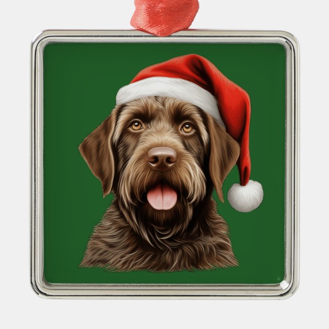 Adorno Metálico Griffon de apunte con cable de Navidades acuáticos (Frente)