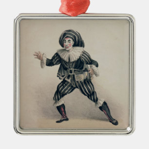 Adorno Metálico Grimaldi como Scaramouche, del dell'Ar de Commedia