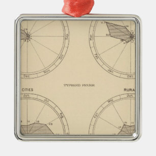 Adorno Metálico Gripe de 117 muertes, fiebre tifoidea 1900, 1890