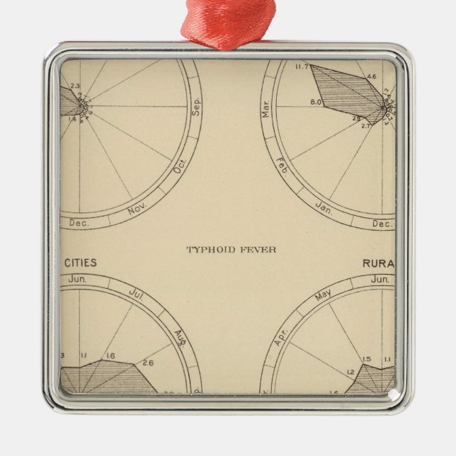 Adorno Metálico Gripe de 117 muertes, fiebre tifoidea 1900, 1890 (Frente)