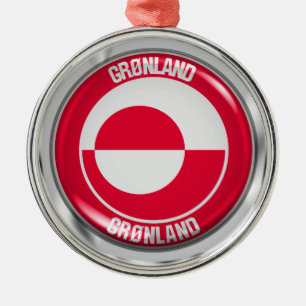 Adorno Metálico Groenlandia Round Emblem