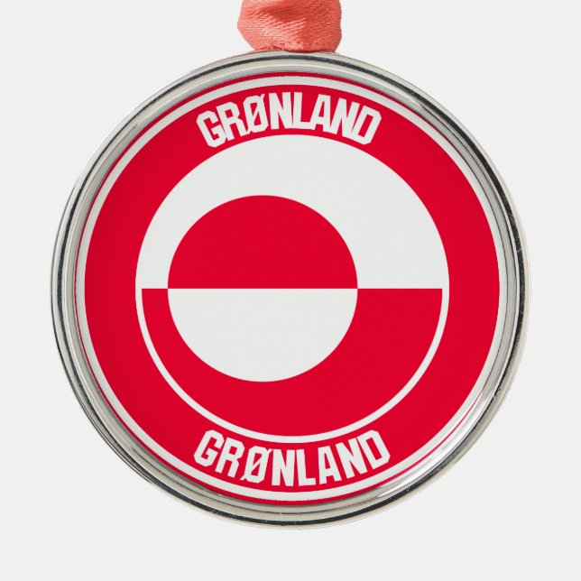 Adorno Metálico Groenlandia Round Emblem (Frente)