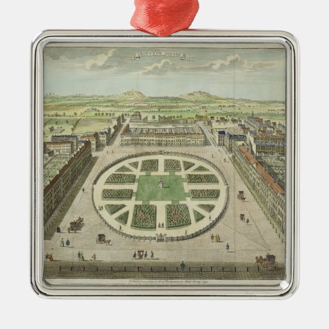 Adorno Metálico Grosvenor ajusta, para la "encuesta sobre el (Frente)