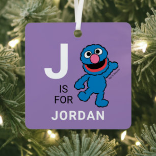 Adorno Metálico Grover   Nombre personalizado con foto