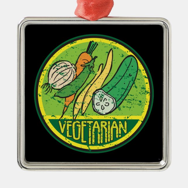 Adorno Metálico Grunge vegetariano (Frente)