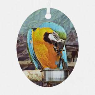ADORNO METÁLICO GUAPO GUACAMAYO