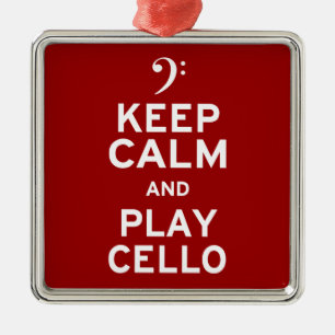 Adorno Metálico Guarde el violoncelo de la calma y del juego