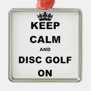 ADORNO METÁLICO GUARDE LA CALMA Y EL GOLF ON DEL DISCO
