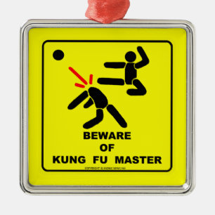 Adorno Metálico Guárdese del amo de Kung Fu