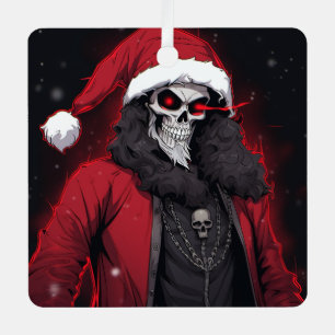 Adorno Metálico Guay Creepy Personalizado de Anime Santa Skull Zom