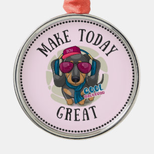 Adorno Metálico Guay Dachshund Make Today
