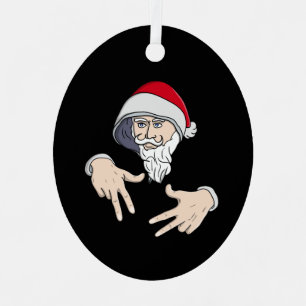 Adorno Metálico Guay Gangsta Hip Hop Hand Rap Santa Claus