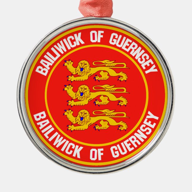 Adorno Metálico Guernsey Round Emblem (Frente)