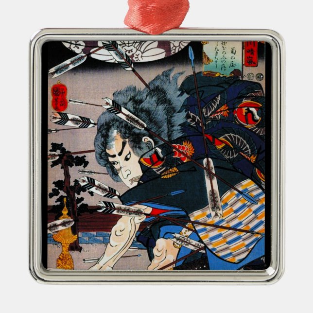 Adorno Metálico Guerrero samurai tradicional oriental japonés de G (Frente)