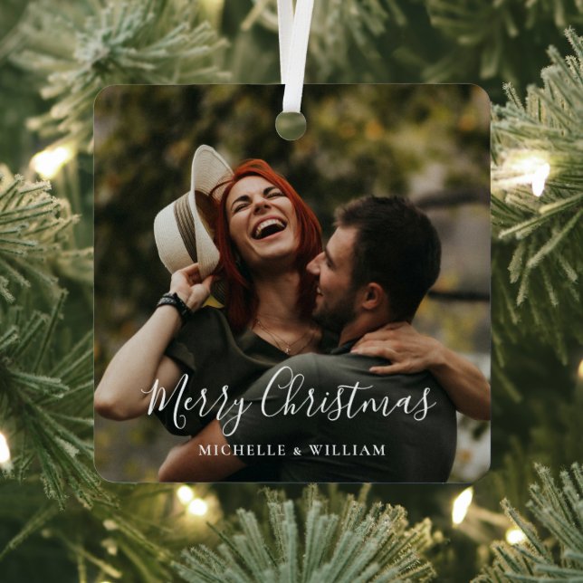 Adorno Metálico Guión de Navidades de fotografía mínimo moderno (in situ)