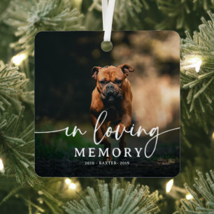 Adorno Metálico Guión En Memoria Amorosa Foto Perro Memorial
