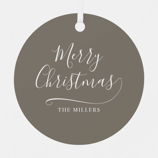 Adorno Metálico Guión sencillo para navidad (Anverso)