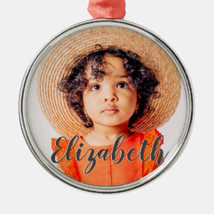 Adorno Metálico Guión simple moderno Añade tu nombre y foto