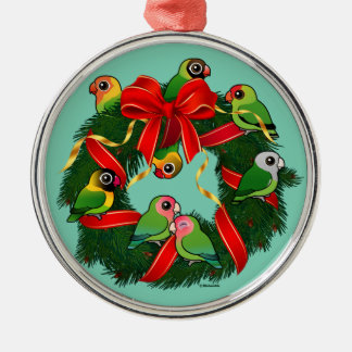 Adorno Metálico Guirnalda del navidad de los Lovebirds de
