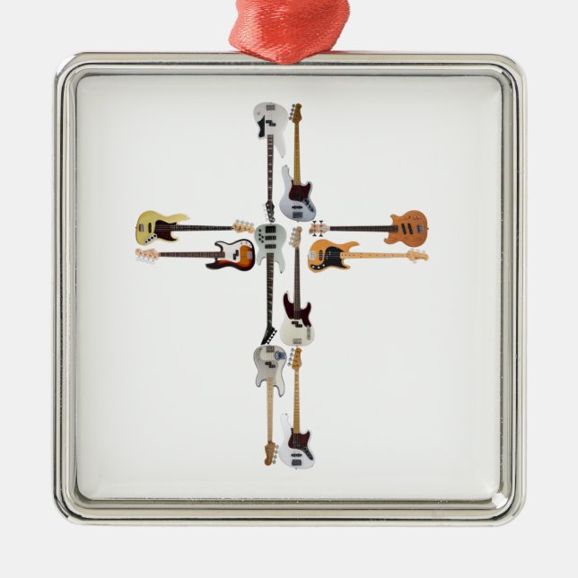 Adorno Metálico Guitar Lover | Regalo cruzado de guitarra (Frente)