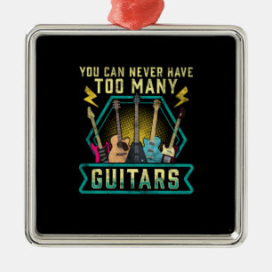 Adorno Metálico Guitarista: Nunca se puede tener demasiadas navida