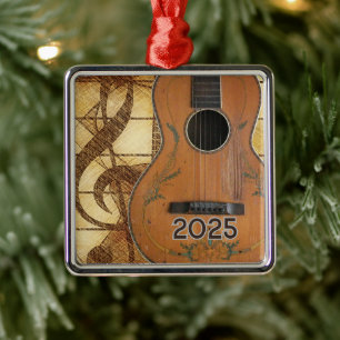 Adorno Metálico Guitarra Acústica Antigua, Amantes de la Guitarra