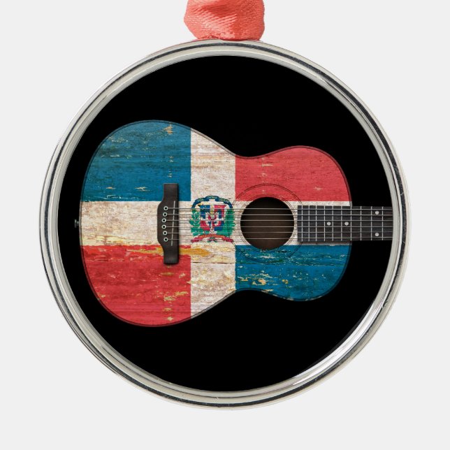 Adorno Metálico Guitarra acústica de la bandera de la República (Frente)