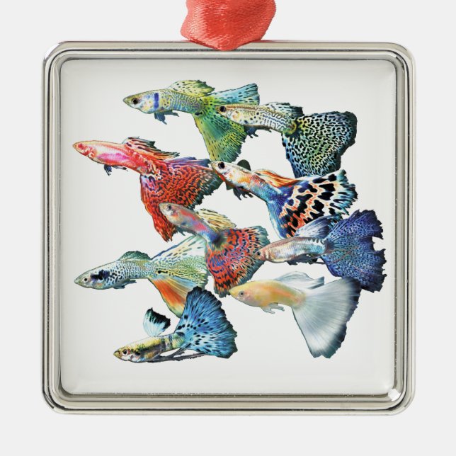Adorno Metálico Guppies (Frente)