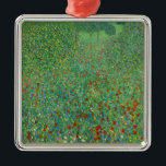 Adorno Metálico Gustav Klimt - Campo de amapola<br><div class="desc">Campo de amapola / Campo de los cachorros - Gustav Klimt,  Petróleo en lienzo,  1907</div>