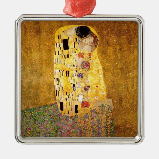Adorno Metálico Gustav Klimt La Pintura Clásica Del Beso (Frente)