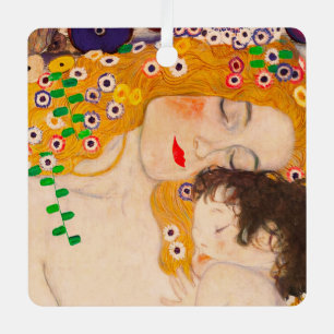 Adorno Metálico Gustav Klimt - Madre e hijo