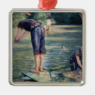 Adorno Metálico Gustave Caillebotte - Bañistas, orilla del Yerres