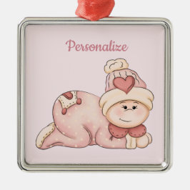 Adorno Metálico ¡Ha llegado una niña pequeña y humilde!