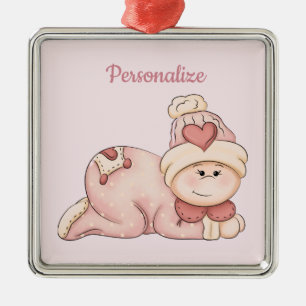 Adorno Metálico ¡Ha llegado una niña pequeña y humilde!