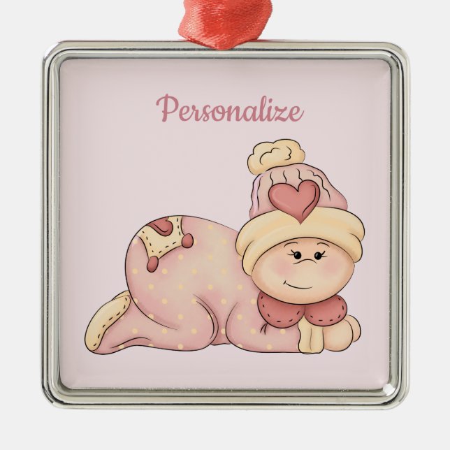 Adorno Metálico ¡Ha llegado una niña pequeña y humilde! (niña) (Frente)